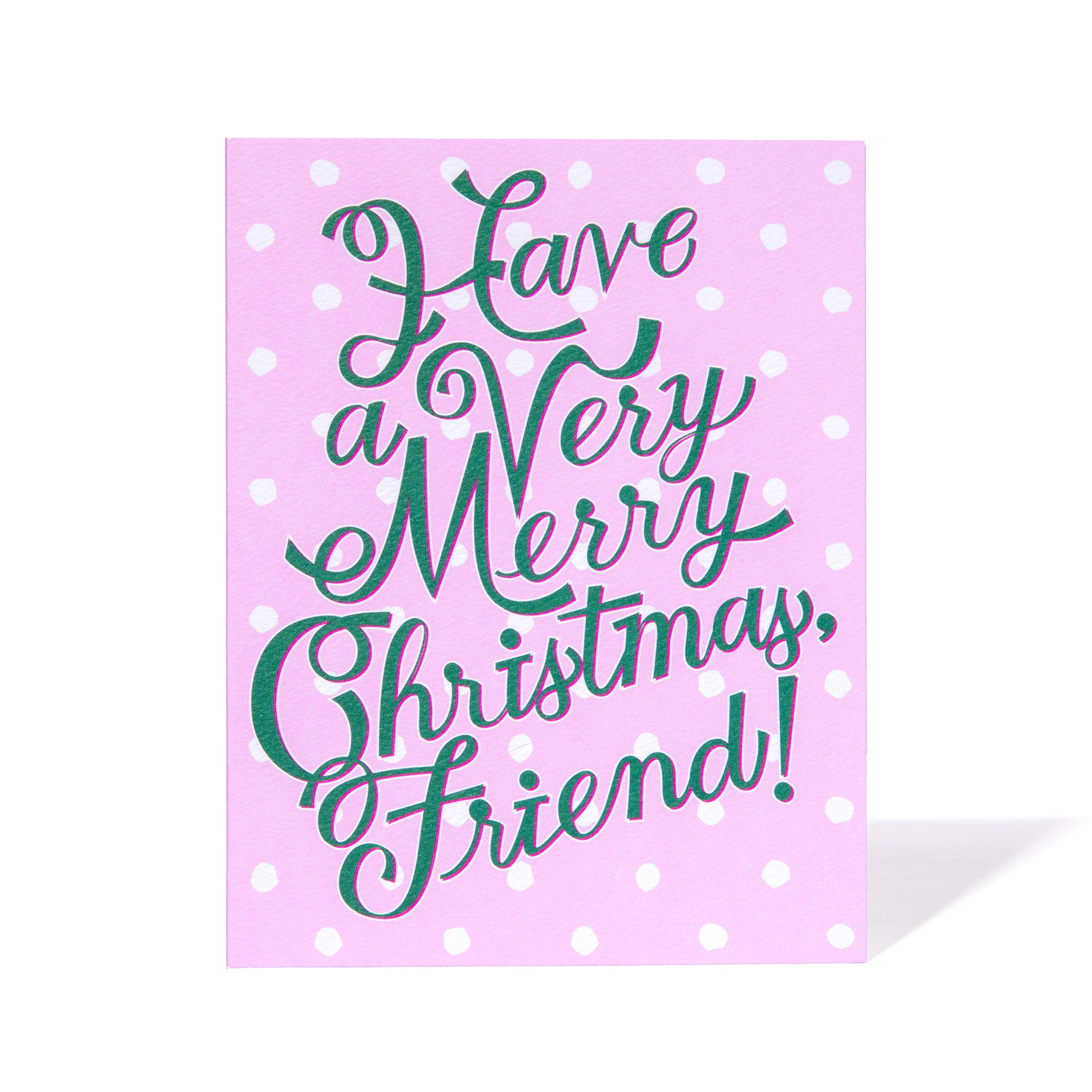 Merry Christmas Friend Holiday Note Card