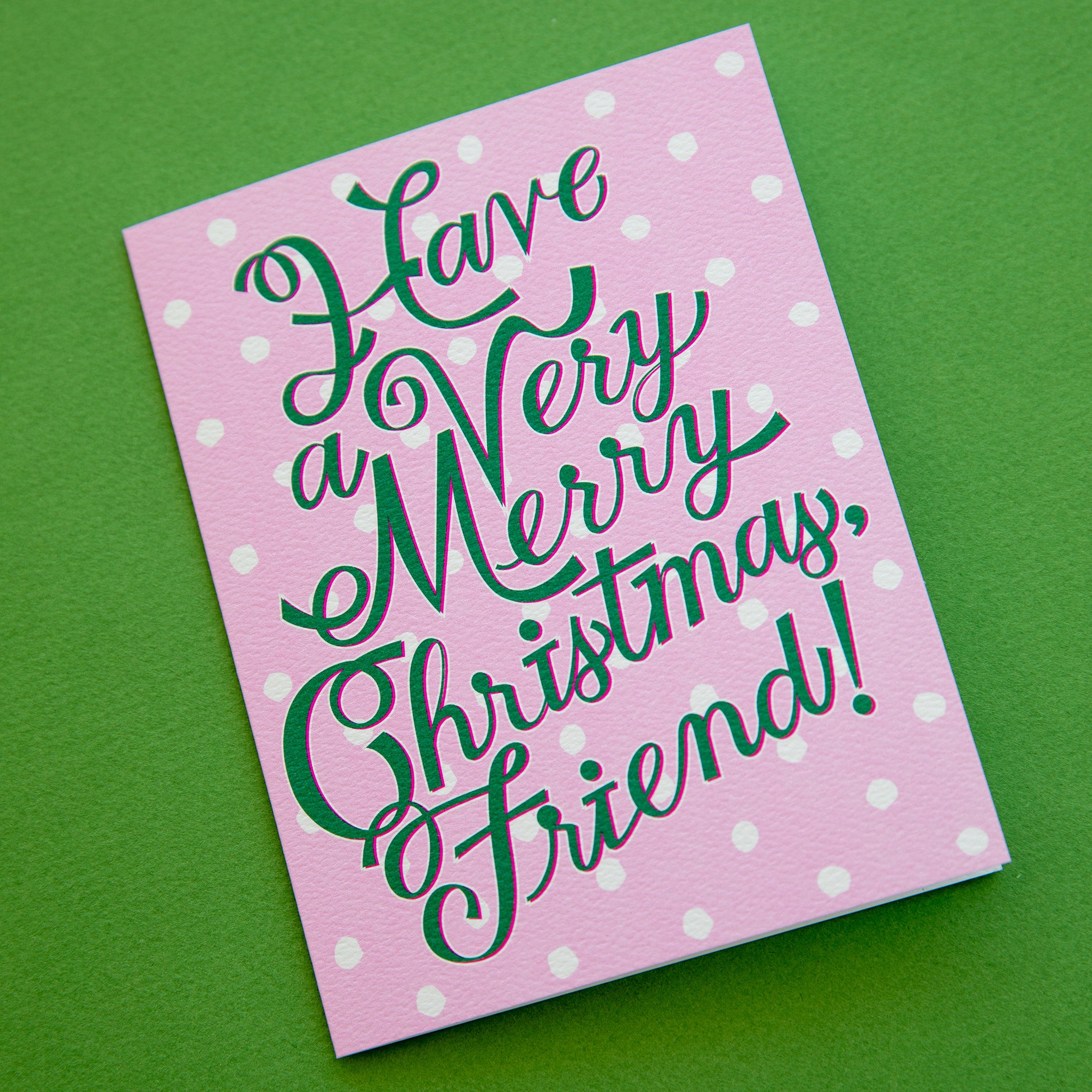Merry Christmas Friend Holiday Note Card