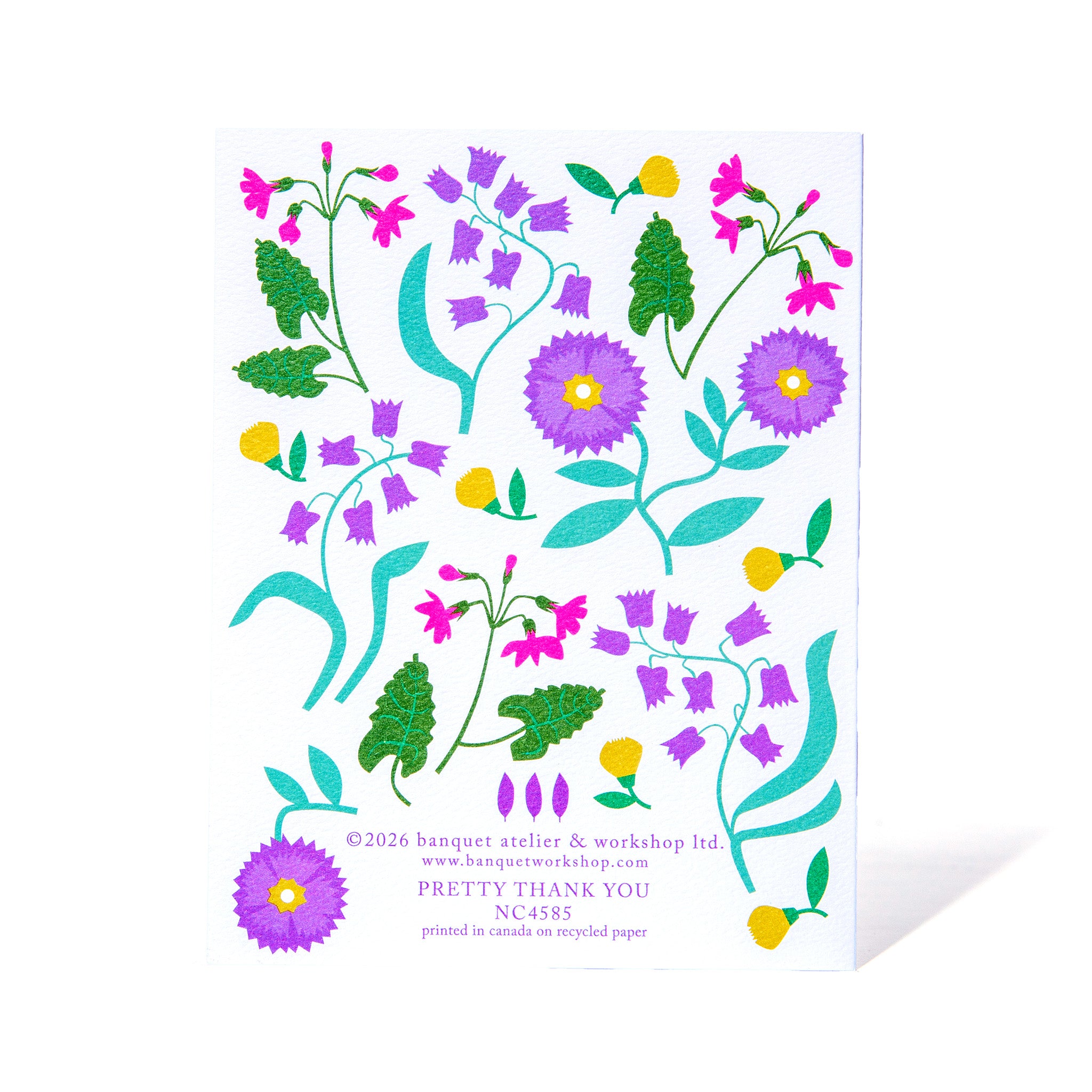 Pretty Floral Thank You Note Card