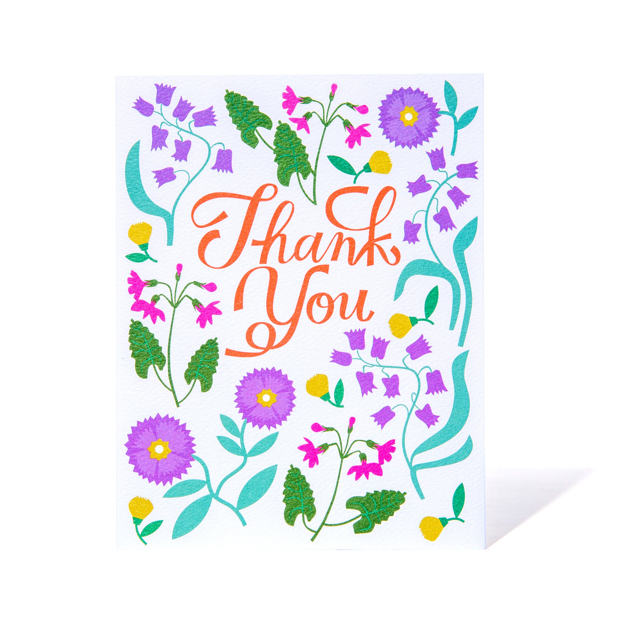 Pretty Floral Thank You Note Card