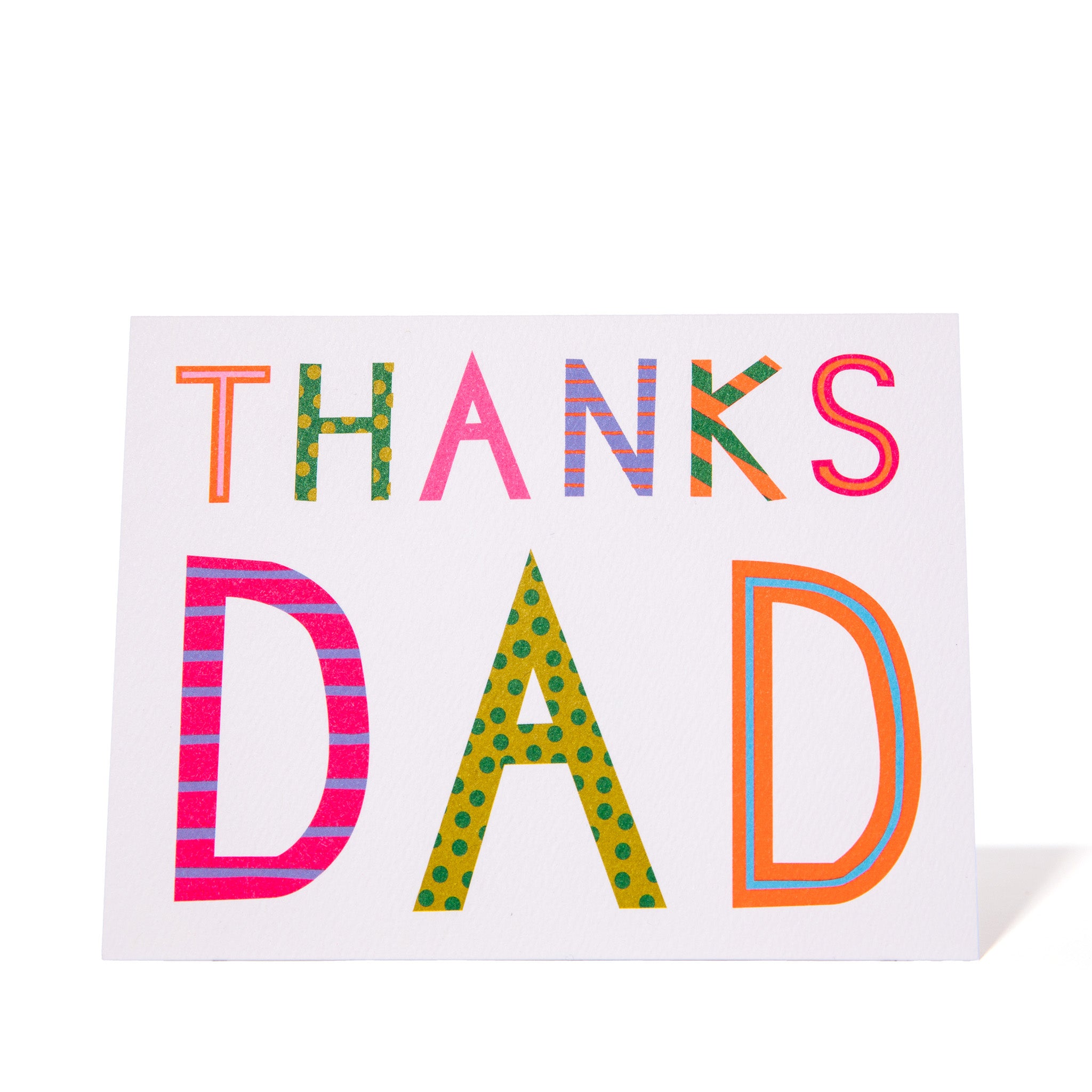 Dots & Lines Thanks Dad Note Card for Father's Day