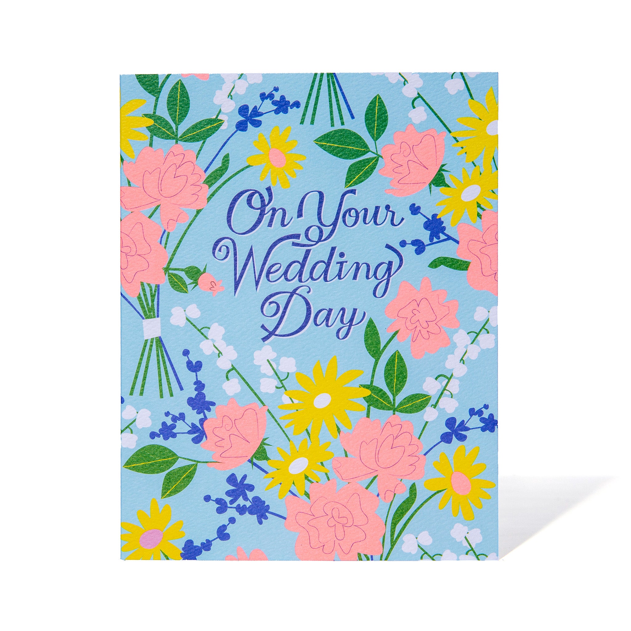 On Your Wedding Day Vintage Floral Note Card