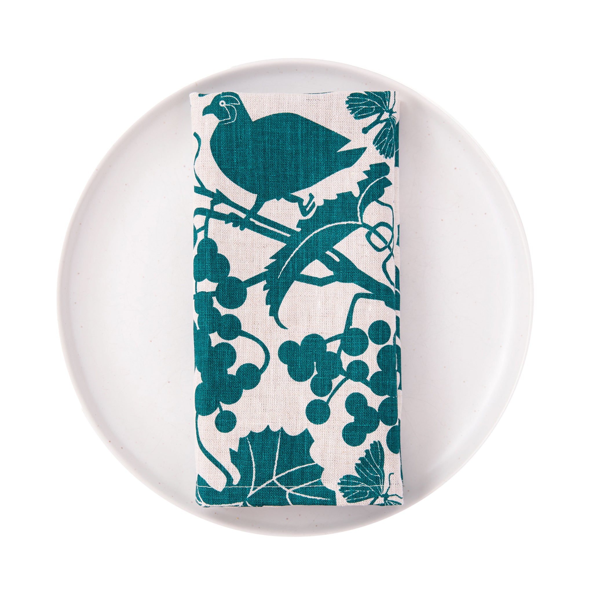 California all-linen Napkins in Emerald Green