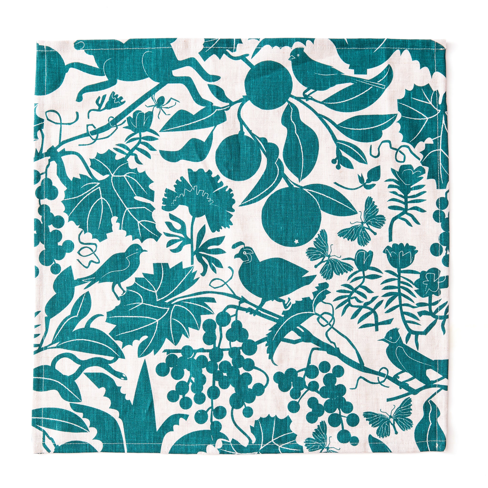California all-linen Napkins in Emerald Green