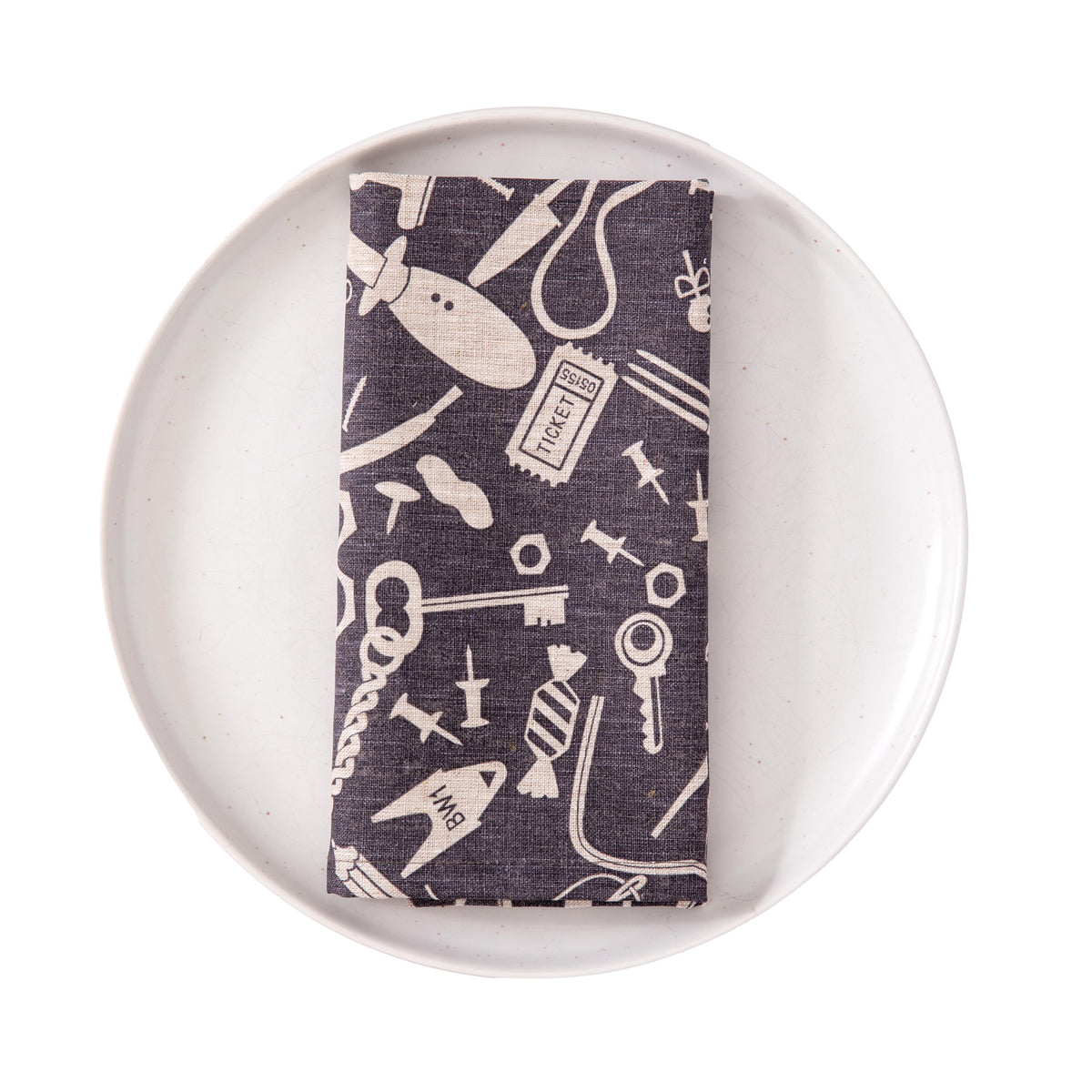 Junk Drawer all-linen Napkins in Charcoal