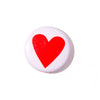 Red Heart 1" Button