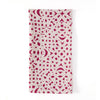 Snowflakes Tea Towel in Carmine on Natural