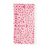 Neon Pink Snowflakes 100% Linen Tea Towel