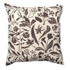 Chocolate Brown Wildflowers 100% Linen Pillow Cover