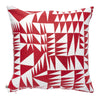 Red Triangles Linen Pillow Cover