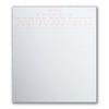Notepad with lined pages and calendar print on a white background
