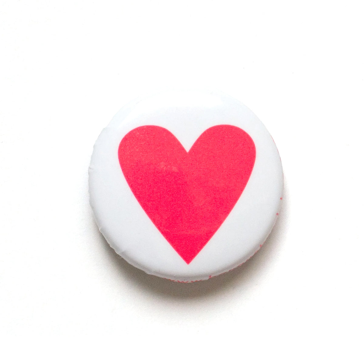 Neon Pink Heart 1" Button