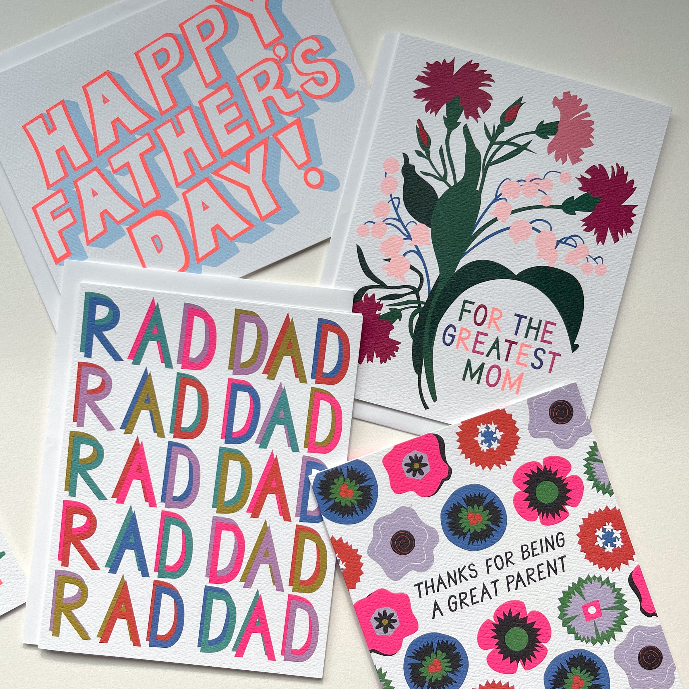 Thanks for Being a Great Parent Millefiori Note Card