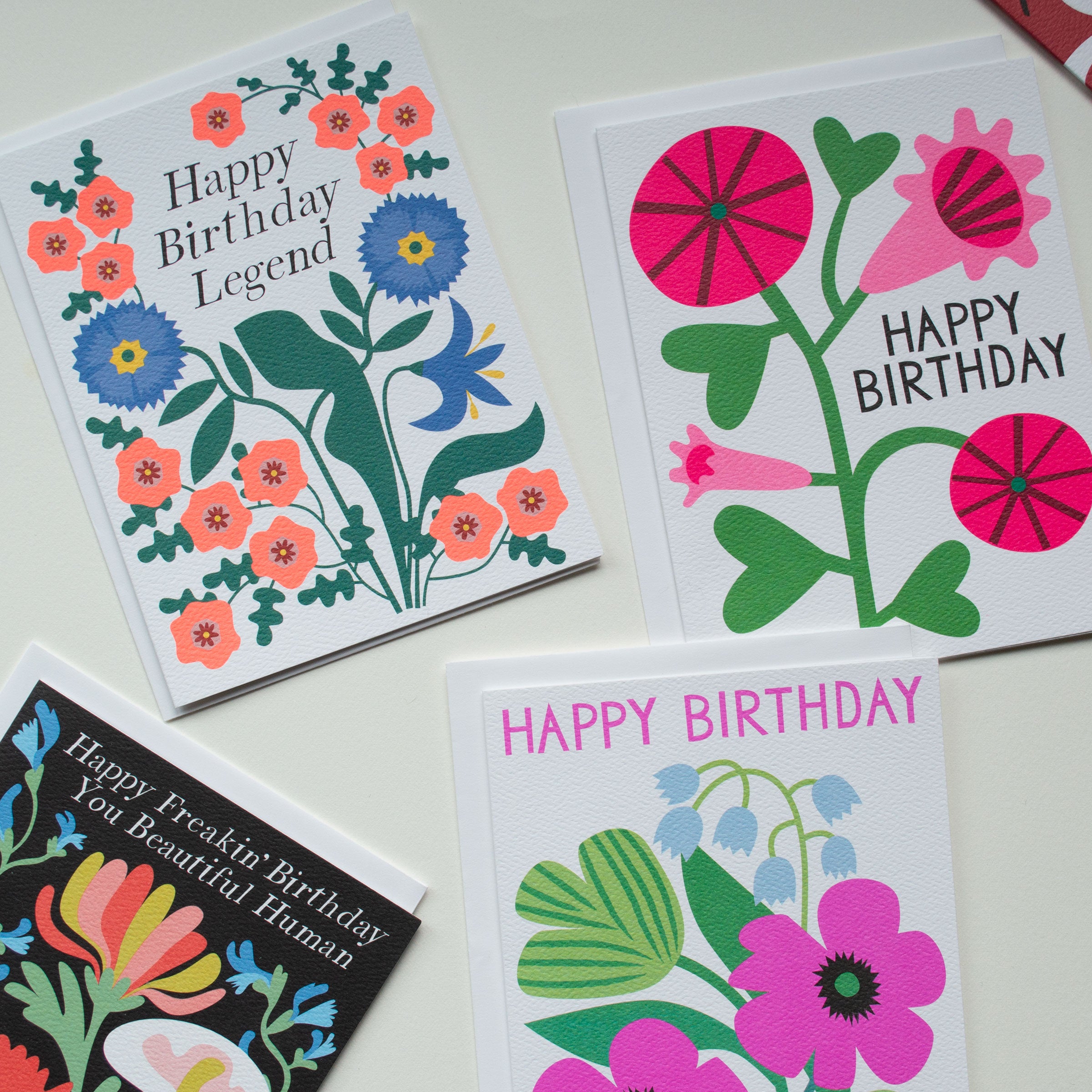 Happy Birthday Legend Floral Note Card