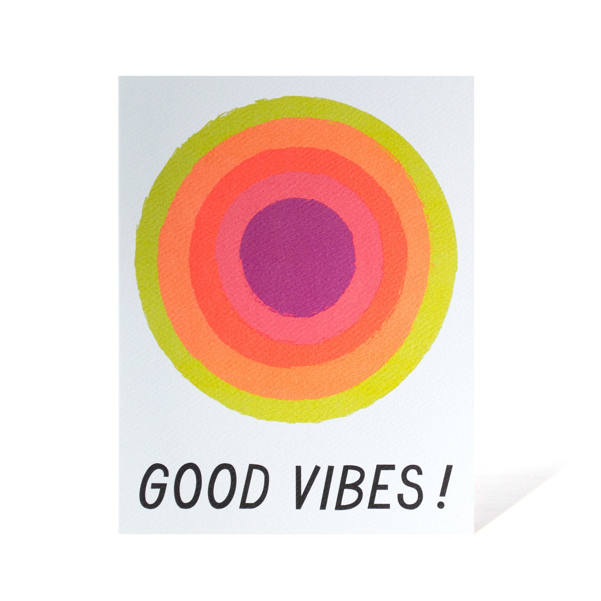 Good Vibes glowing neon sunshine Note Card