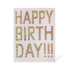 Glitter Hologram Foil Birthday Card