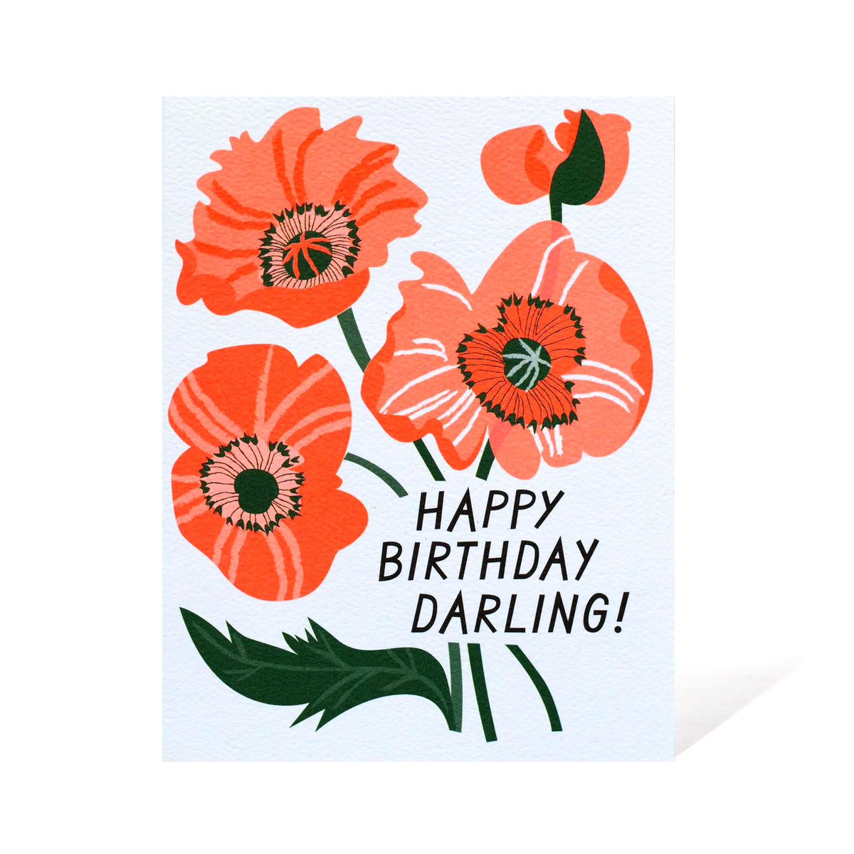 Happy Birthday Darling - Poppies Note Card