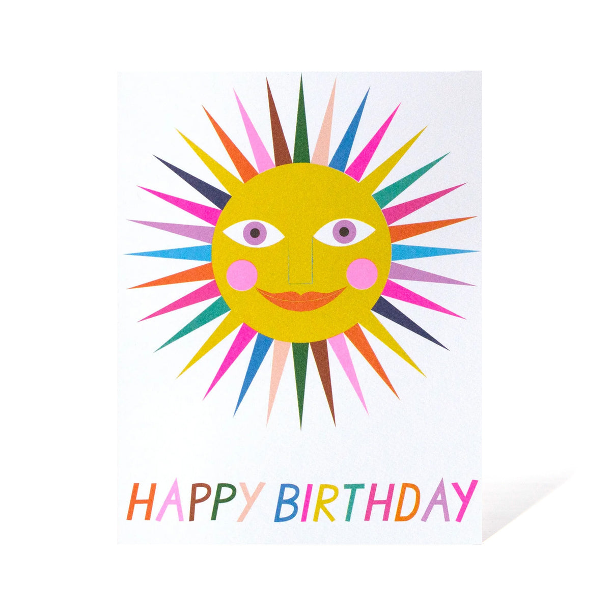 Happy Birthday Rainbow Sun Note Card