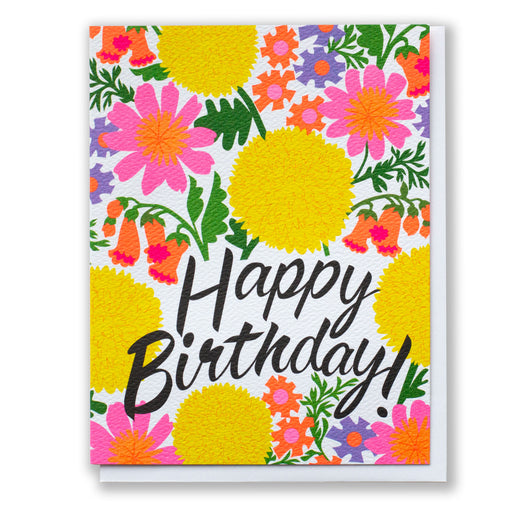 bright and cheery floral Birthday card