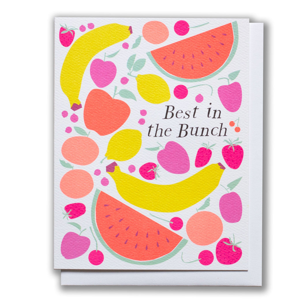 Fruit card with extra bright colours and a Best in the Bunch greeting