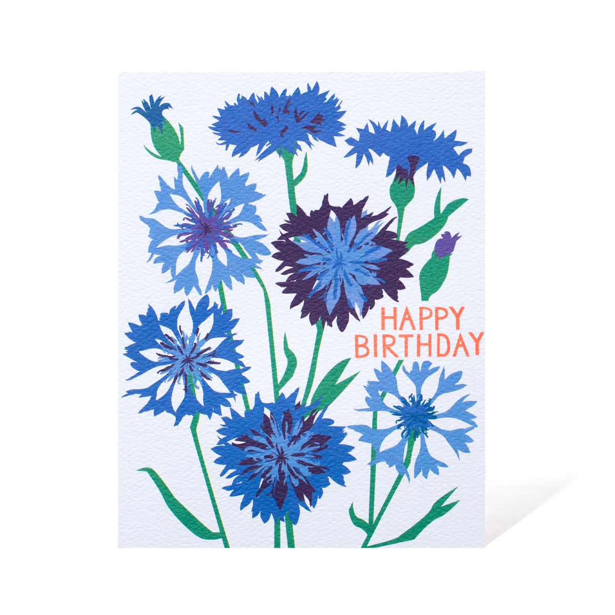 Bachelor's Buttons Birthday Note Card