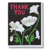 White Poppy Thank You Note Card