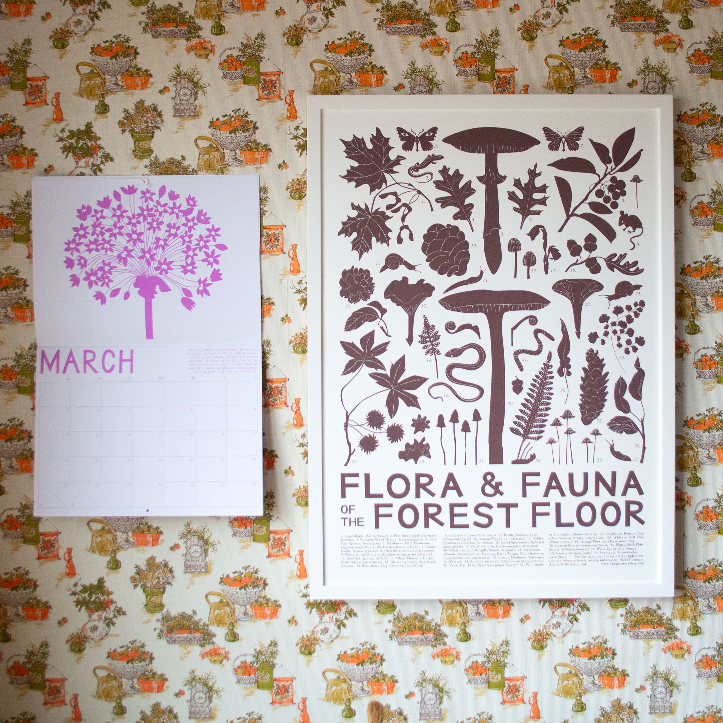Flora & Fauna: Forest Floor Screeprint