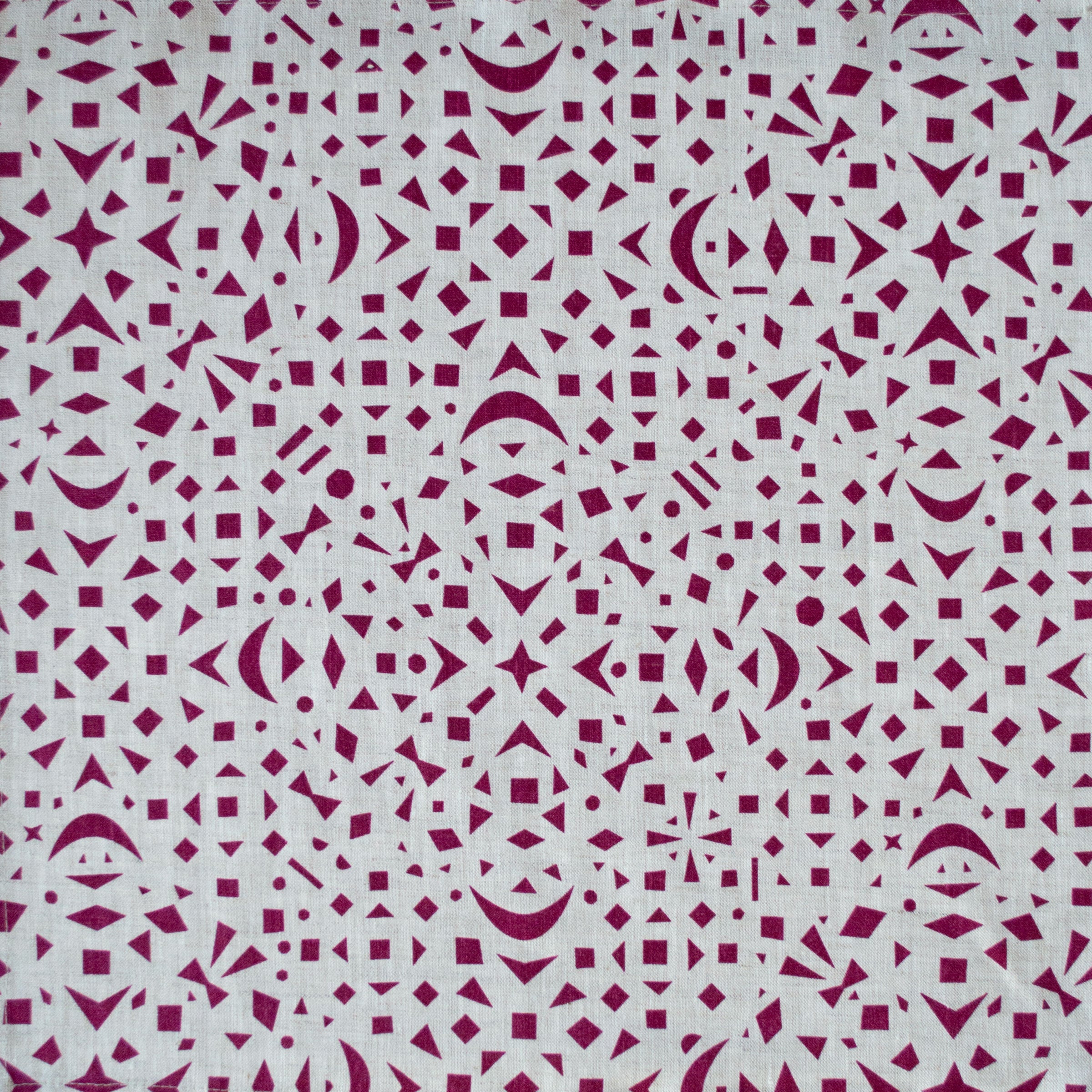 Burgundy Snowflakes 100% Linen Pillow Cover