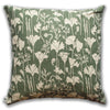 Khaki California Poppies 100% Linen Pillow Cover