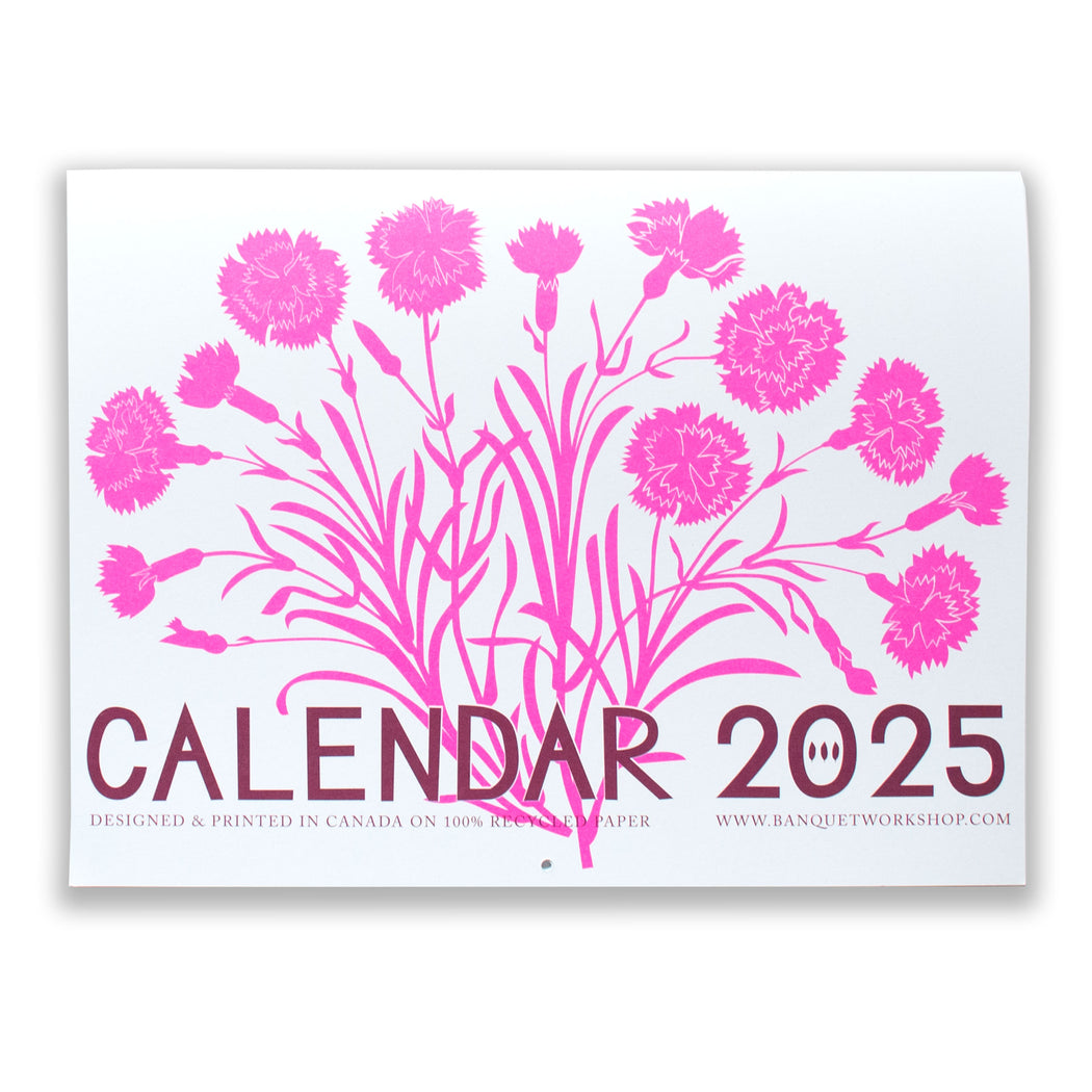 2025 calendar with vibrant illustrations of drought tolerant plants