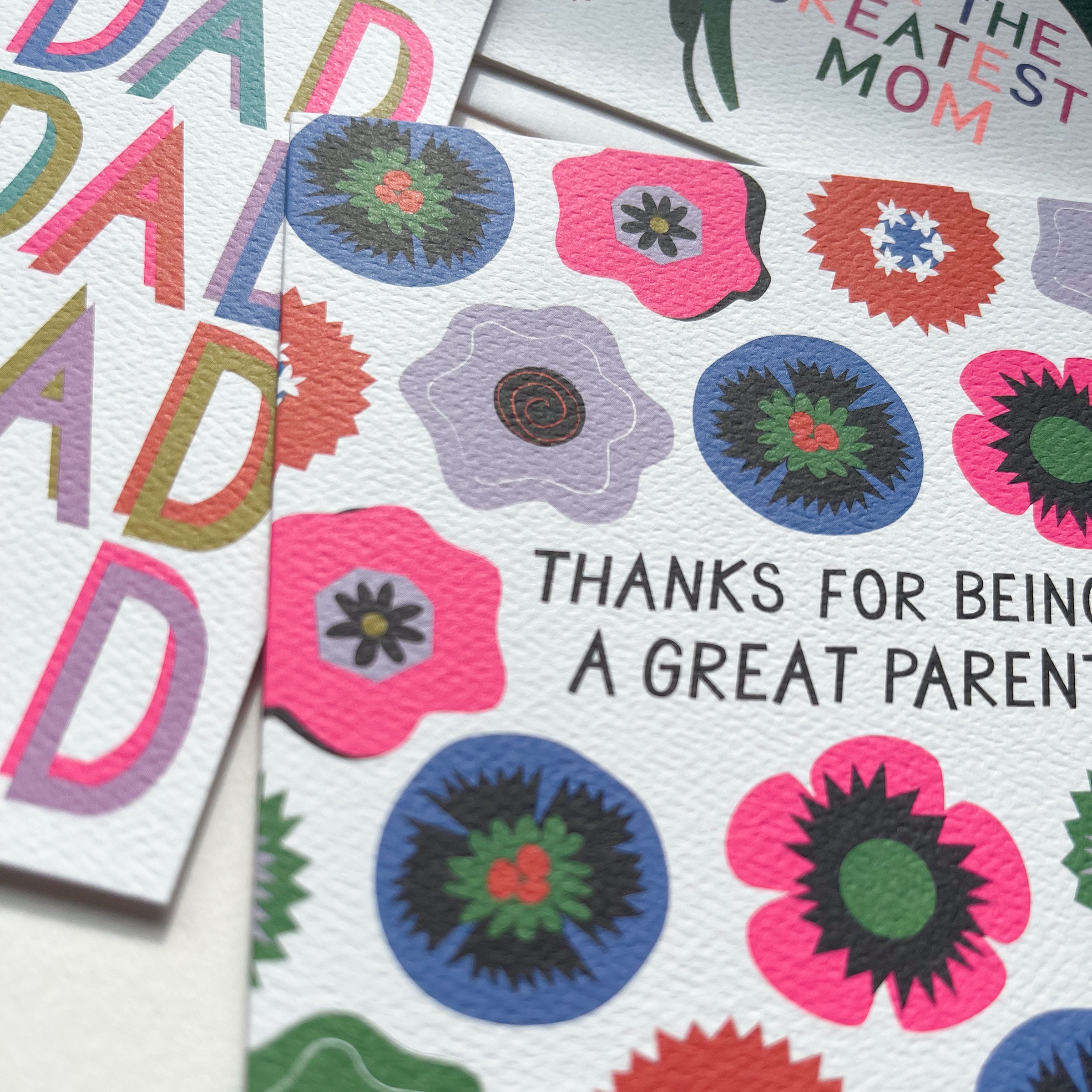 Thanks for Being a Great Parent Millefiori Note Card