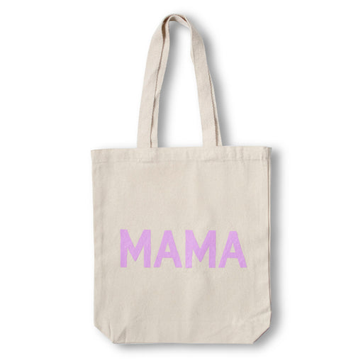 Mama Tote Bag in lilac pink on cotton