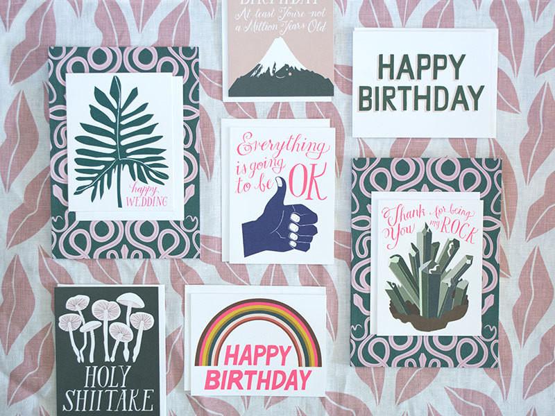 Happy Birthday Neon Rainbow Note Card