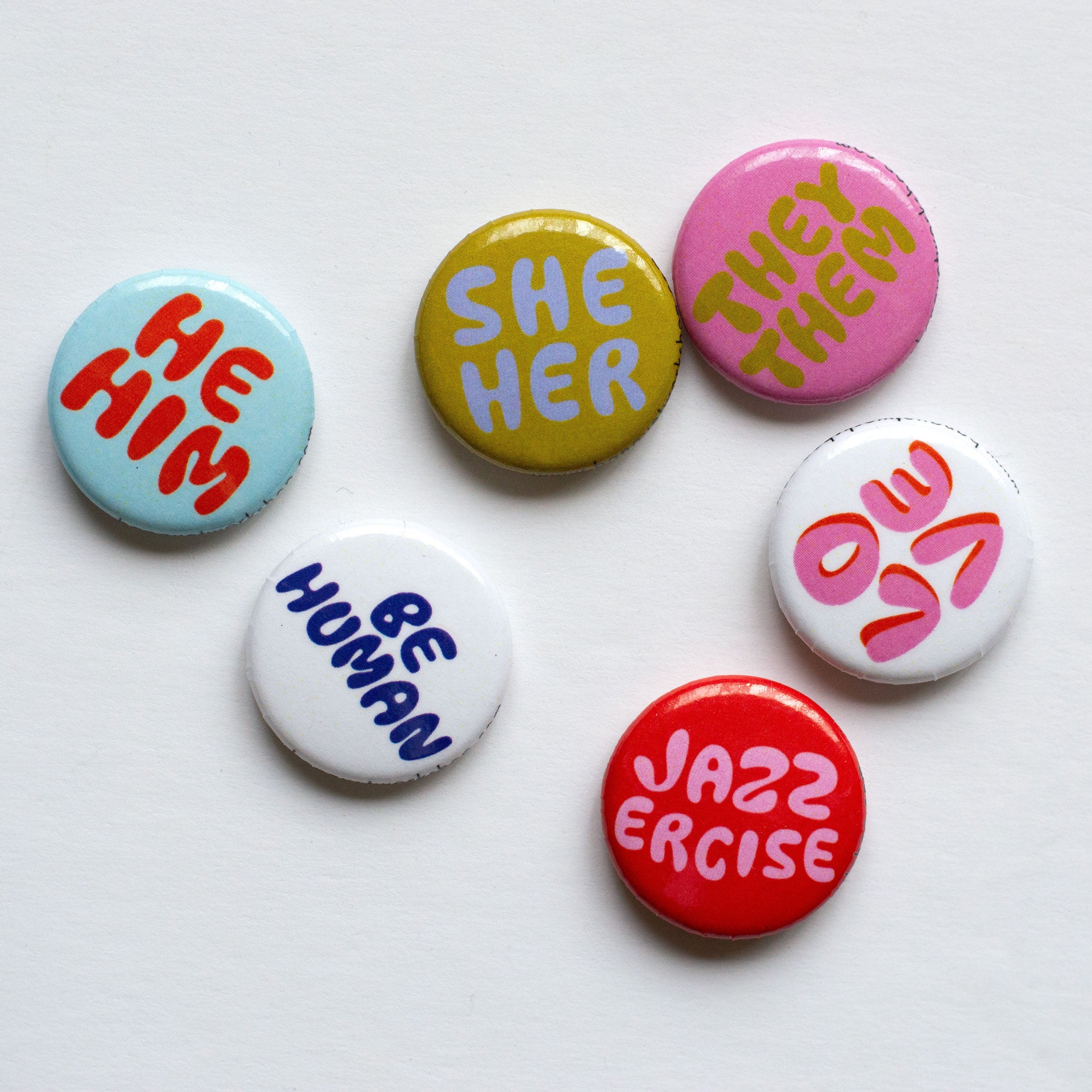 He/Him Pronoun 1" Button