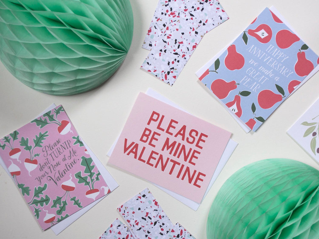 Please Don't Turnip Your Nose Valentine - Valentine's Day Note Card