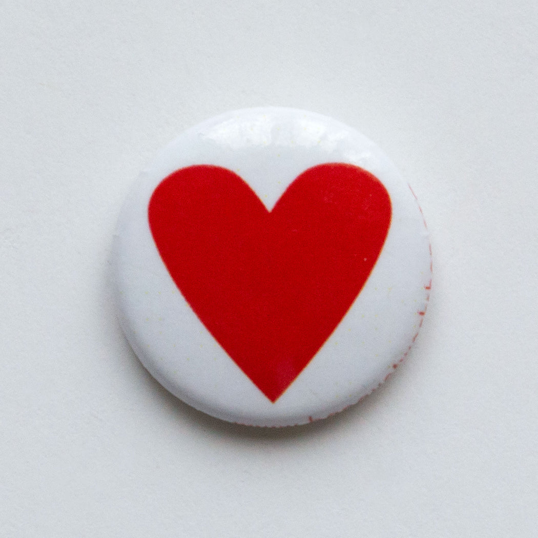 Red Heart 1" Button