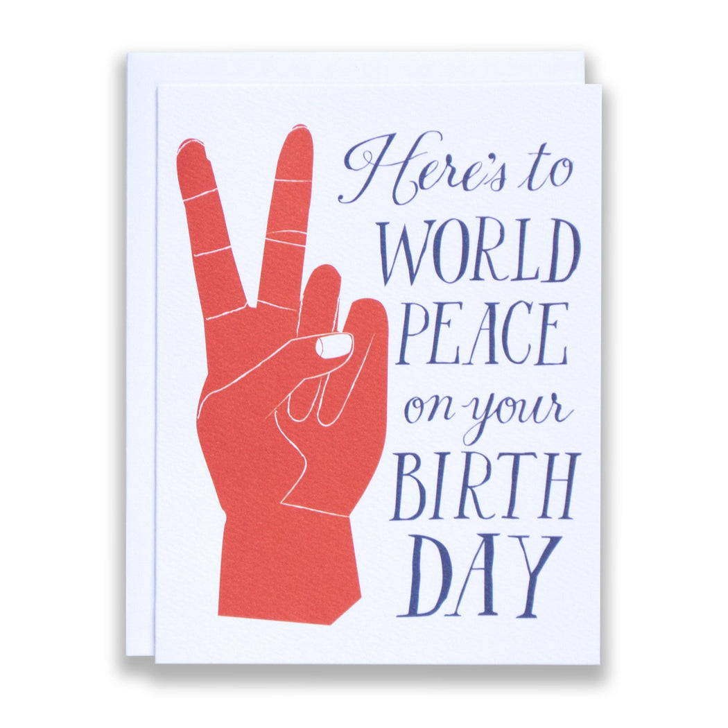 World Peace Birthday - Note Card