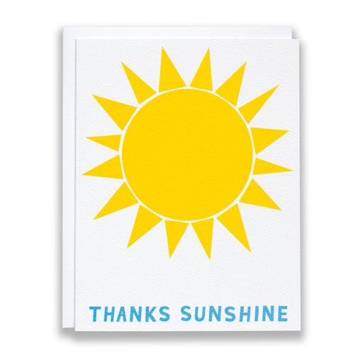 Sun Note Card / Thanks Sunshine Card/ thank you card