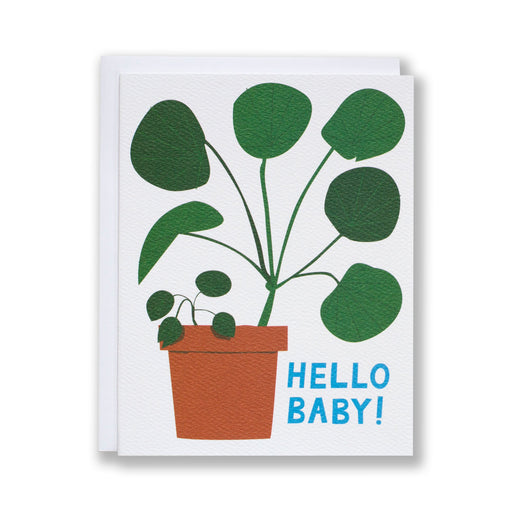 money plant/pilea plant/baby card/houseplant note card