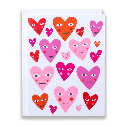 multi coloured hearts with fun faces  Edit alt text/valentines day cards/love heart candies