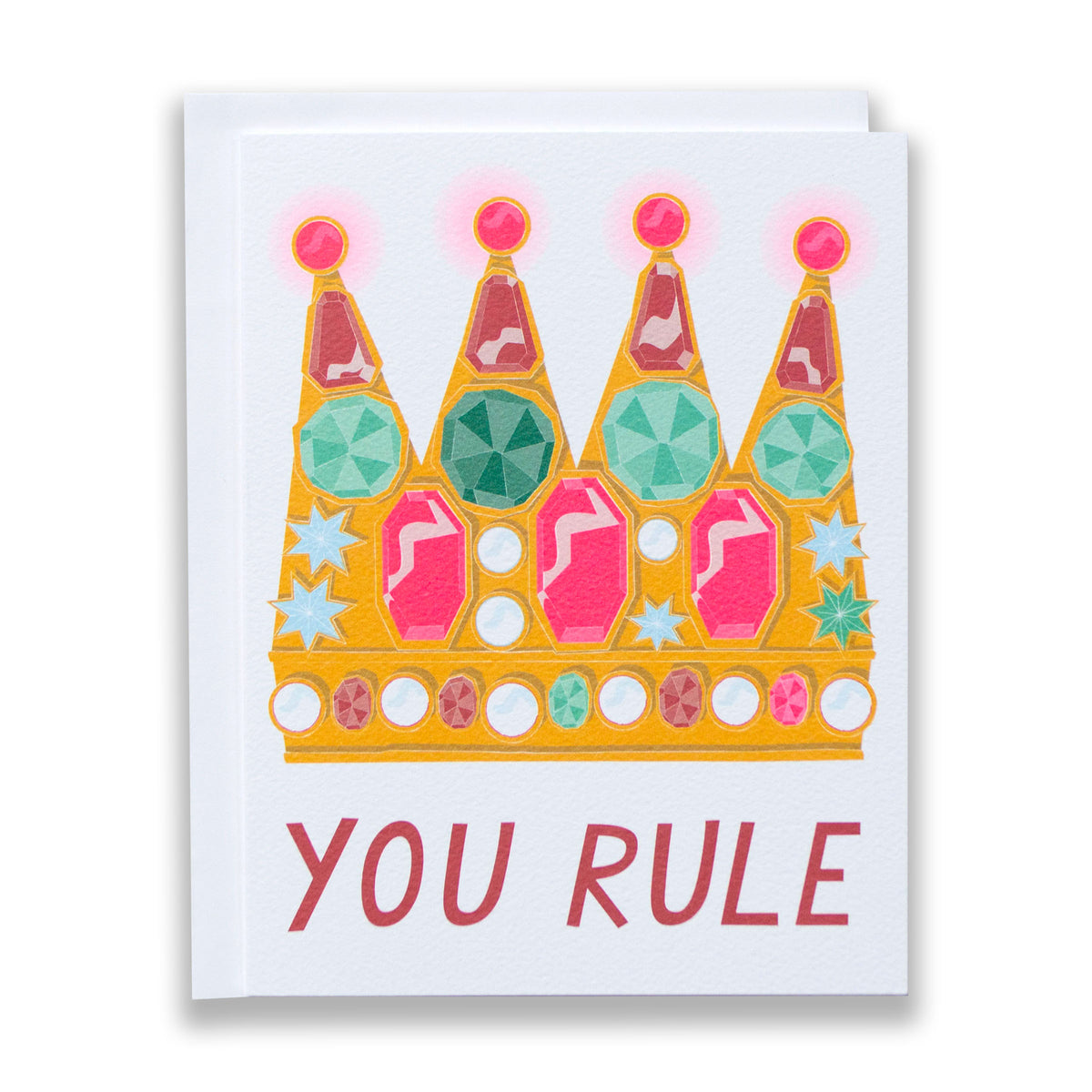 You Rule Ribbon You Rule! Note Card with crown