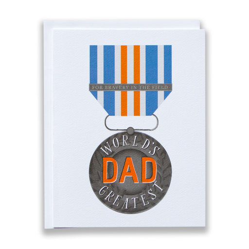 cards with world's greatest dad medal/fathers day cards