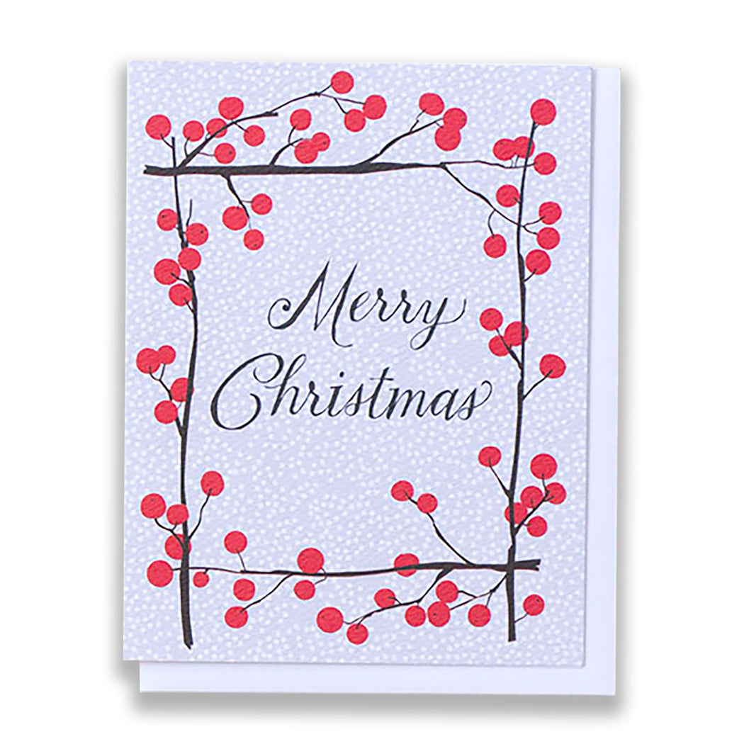 ilex berries/winter berries/christmas cards/merry christmas/hand lettering