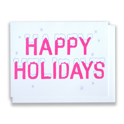 Icy Happy Holidays Note Card