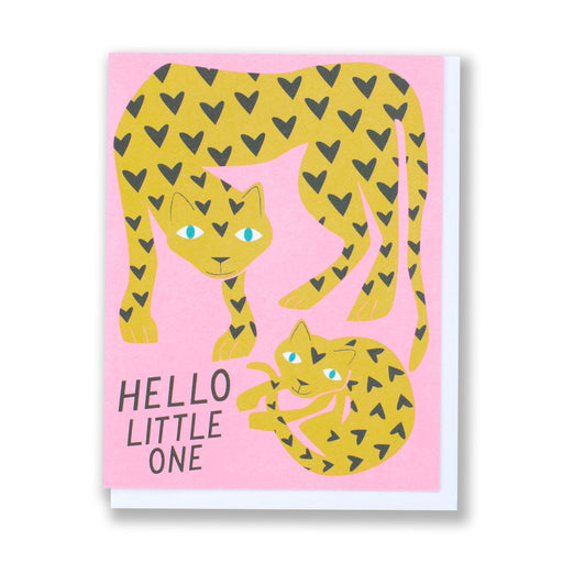 baby cards, leopard, spotted cat, mom and baby