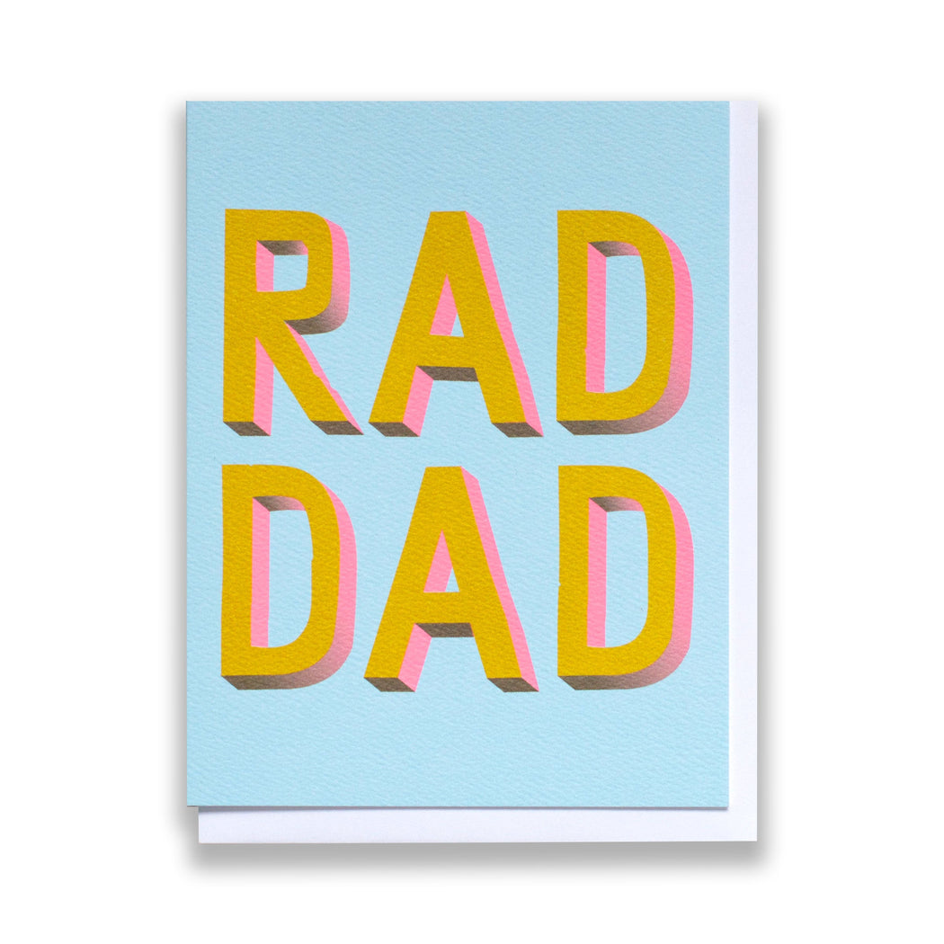 fathers day cards/rad dad/sky blue/block letters