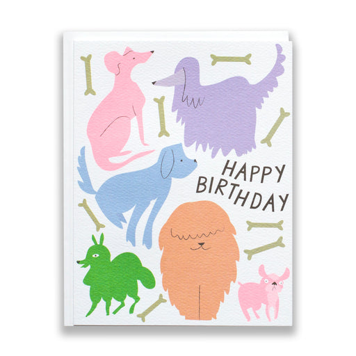 birthday cards/dogs birthday/shaggy dogs/dog breeds/dog cards/pastels