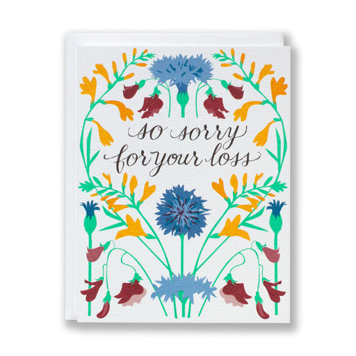 condolence/floral sympathy/so sorry for you loss card/floral bereavement card