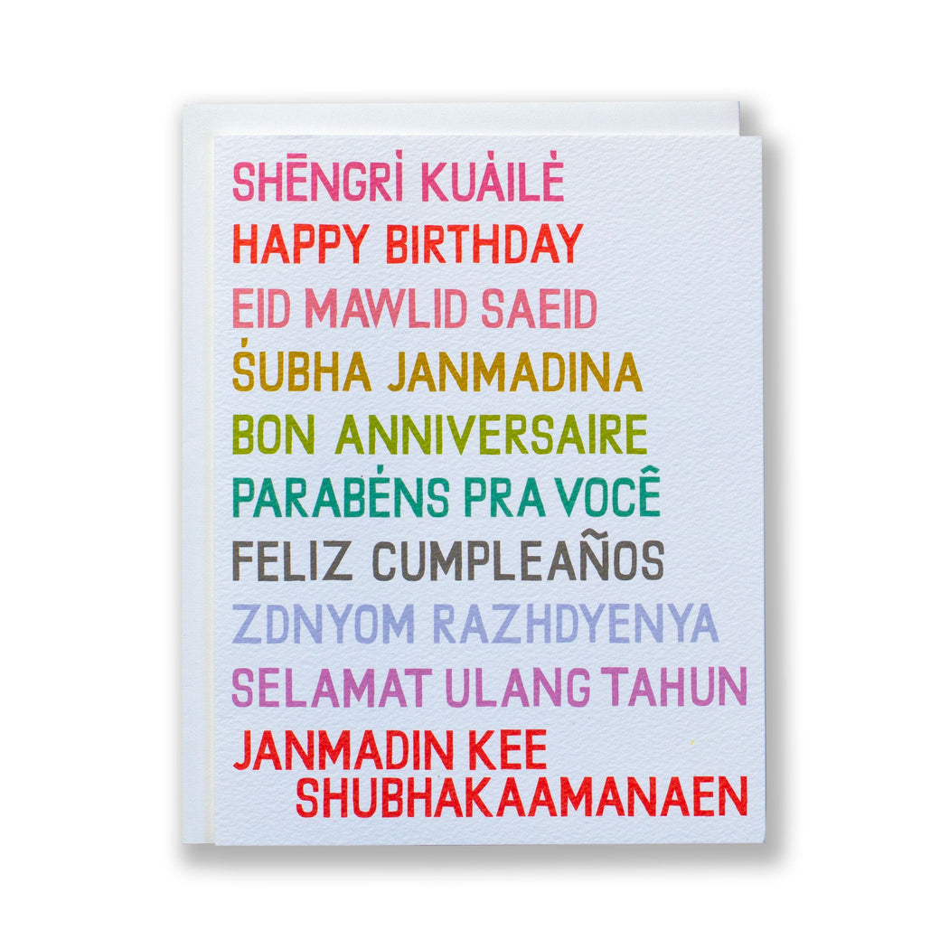 happy Birthday greetings in ten different languages