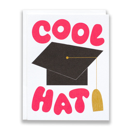 graduation card with a graduation cap reads "Cool Hat"